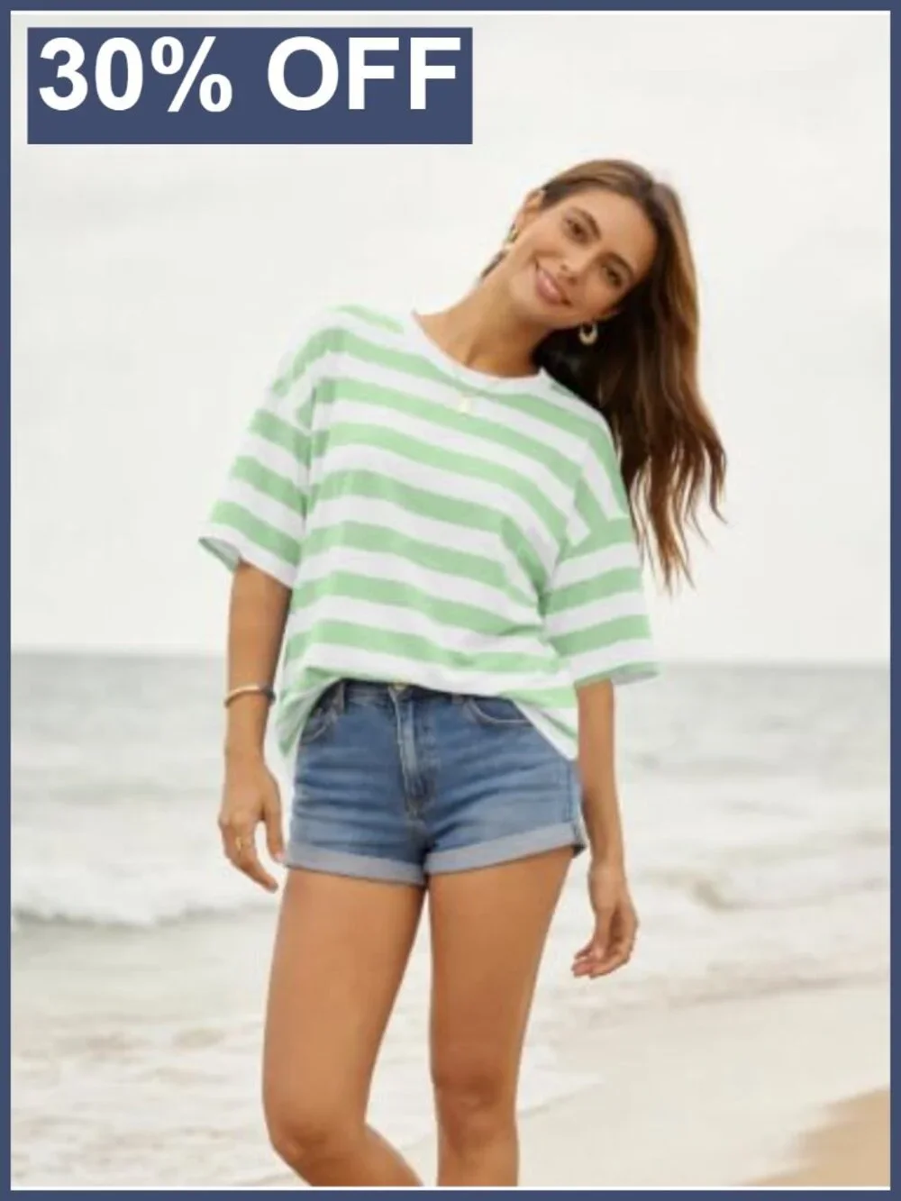 Oversized Short Sleeve Drop Shoulder Side Slit Loose Fit Tee